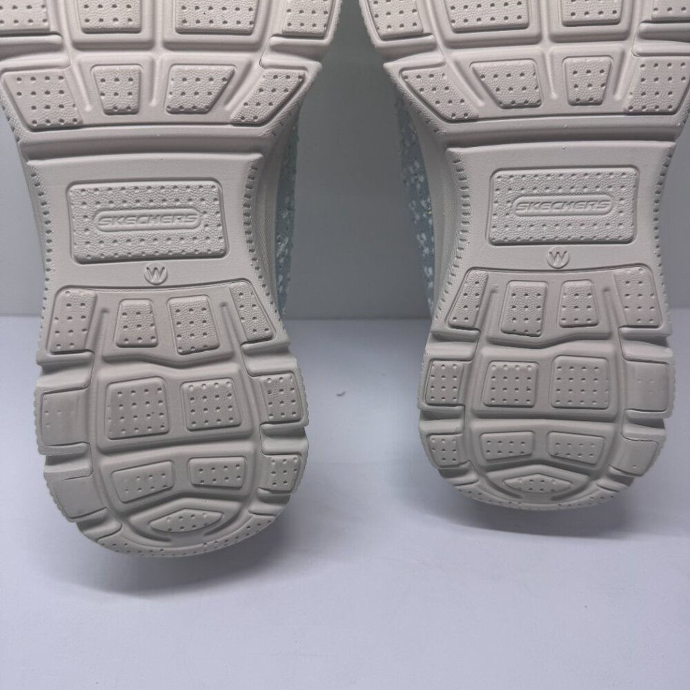 8.5 Wide Fit Skechers Women's Easy Going Rhinestone Knit Mules Glitz Strut Sage - Picture 6 of 16